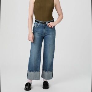 PAIGE Sasha Petite Ankle. High Rise Ankle Wide Leg